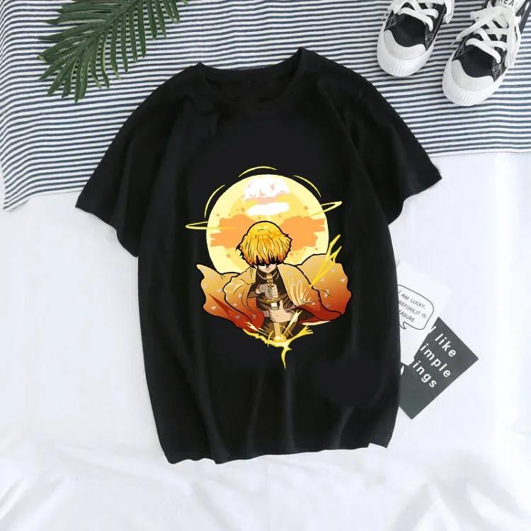 Japanisches Anime Demon Slayer T-Shirt für Damen Kimetsu No Yaiba Nezuko T-Shirt Weiblich Tanjirou Kamado Grafik y2k Kleidung Oberteile