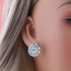 2026,Flower Design Earrings Natural November Birthstone Sky Blue Topaz 925 Sterling Silver Fine Jewelry for Women's Banquet Gift