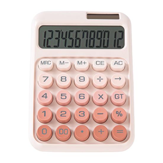 Mechanical Switch Calculator 12 Digits Large LCD Display Desktop Calculator Ergonomic Design Calculators for Teachers Students Office Home School
