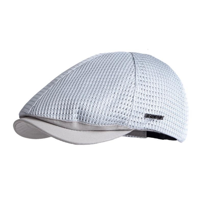 

Весна-літо Класичний берет для чоловіків Кепка Гетсбі Британський сітчастий берет Капелюх від сонця Капелюх маляра Капелюх водія Капелюх із плющем Кепки для газетників 55-60cm світло-сірого кольору