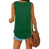 Women Plus Size Tank Tops V Neck Summer Tank Tops Loose Fit Sleeveless Tops