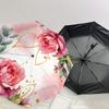1pc Rose Floral Automatic Folding Umbrella, Heavy Duty 8 Rib Iron Frame,  Suitable for Travel, Daily Use, Birthday, Decor Gift m0104041