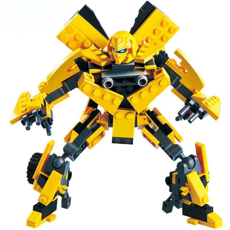 Robot 2v1 Žluté kostky do auta 225ks Sada stavebnic Kostky Složené modely Vzdělávací hračky Pro děti Dárek 8711