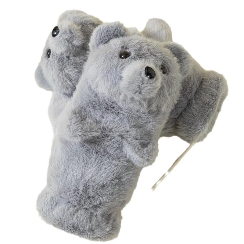 Cute Cartoon Bear Plush Winter Gloves