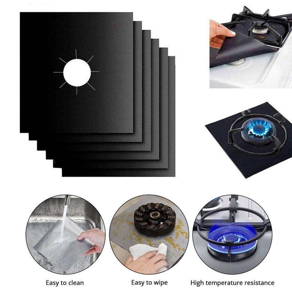 Reusable Gas Range Stovetop Burner Protector Liner Cover For Cleaning Kitchen
