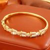Women's hot-selling bracelets, copper-plated fashionable and simple bracelets, zircon inlaid temperament women's bracelets, popular bracelets.