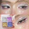 Four-color Glitter Eyeshadow Gel: Fine Shimmer for Stage, Festival, or Event Makeup. No Glue Needed.