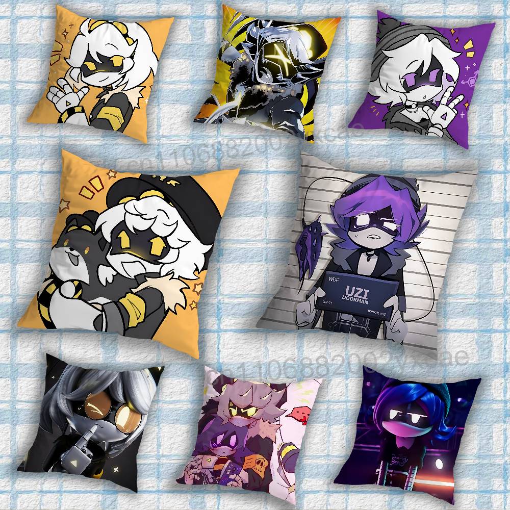 Cool N and Uzi Murder Drones Pillow Case Office Cushions Suitable For Sofa Car Bedroom Decorative Cushion Cover