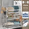 304 Stainless Steel Multi-functional Dish Drying Rack for Plates and Bowls