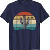 Retro Vintage Saguaro Cactus Sunset Opuntia Cactaceae T Shirt