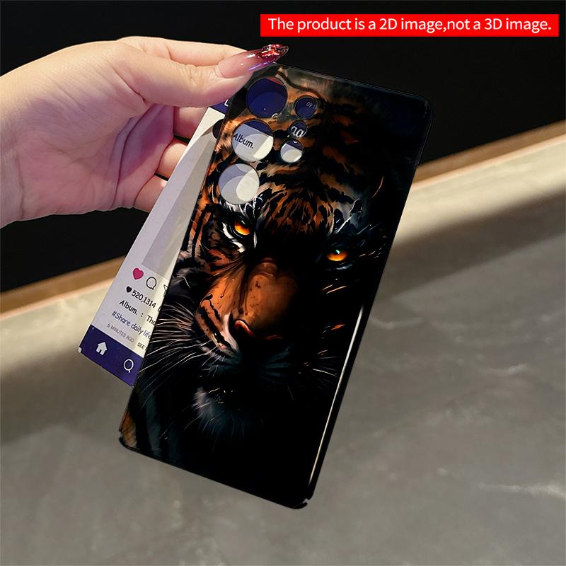2DFlat Samsung phone case Tiger Eyes Glow in the Dark Applicable to Galaxy S23 S24 S25ULTRA S26 A12 A14 A15 A16 A54 A55
