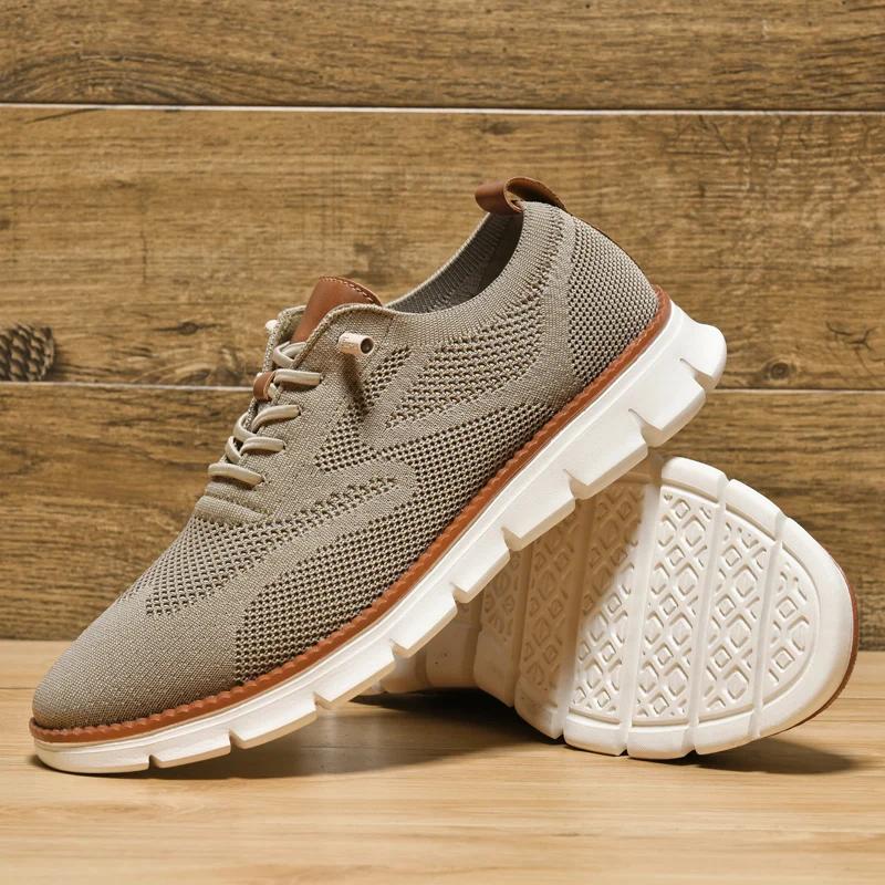 Men Sneakers Plus Size Trendy British Style Summer Breathable Soft Male Sports Shoes Fashion Solid Woven Mesh Running Flats