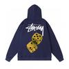 Mens Oversized Hooded Sweatshirt With Bold Letter Print Cotton Blend Loose Fit Daily Wear