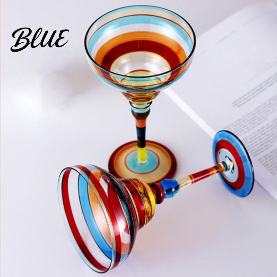Classic Margarita Cup Mexican Hand Painted Glass Champagne Cocktail Glasses