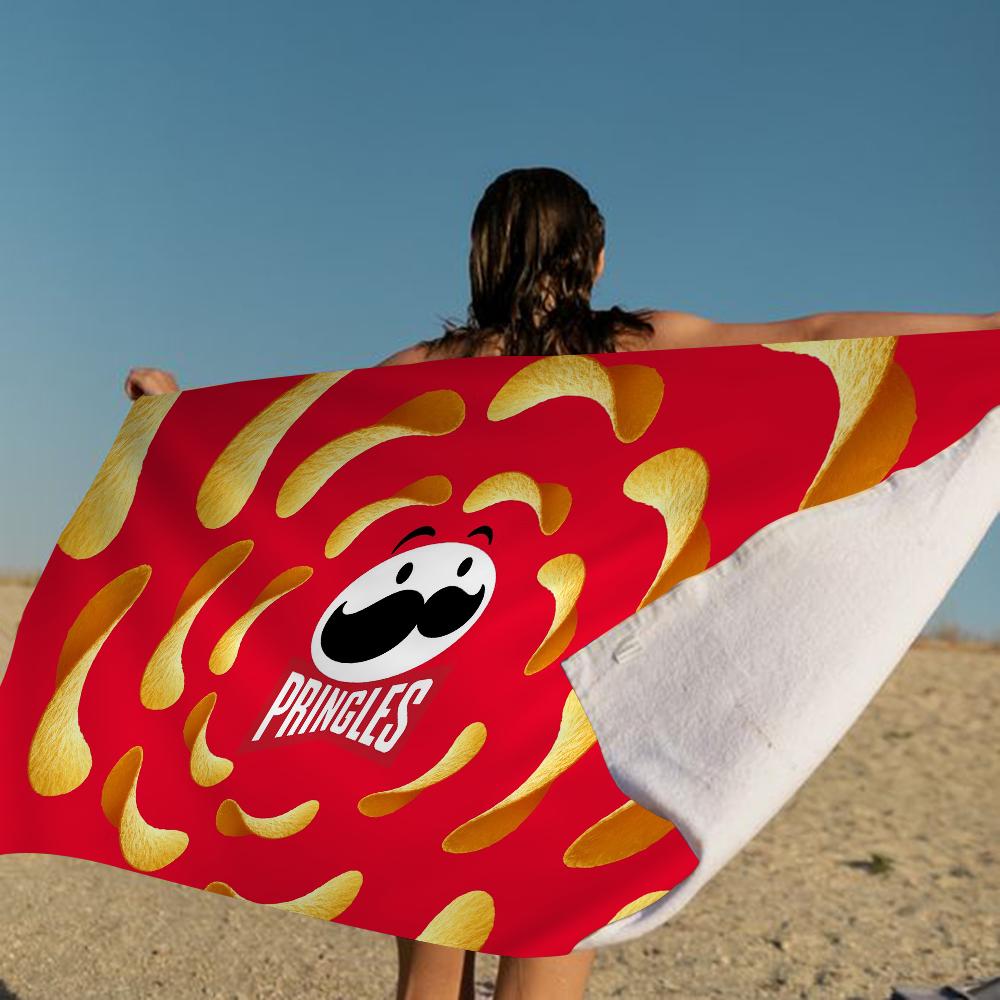 Mode P-Pringles L-LLC Große Mikrofaser-Strandtücher Schnelltrocknendes Handtuch Sandstrandtücher Handtuch für Pool Reisen Schwimmbad Yoga