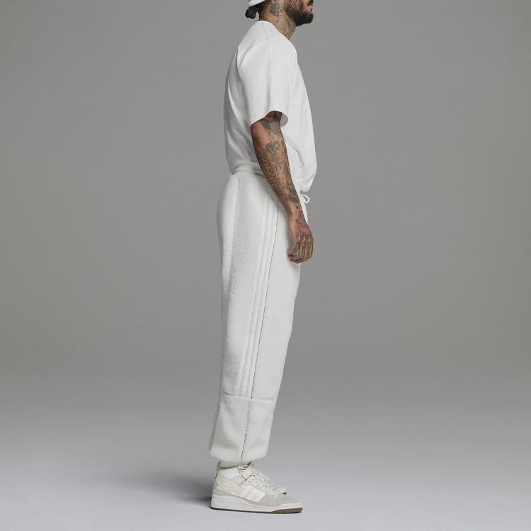 Adidas Originals X Ivy Park Co-Branded Velvet Sweatpants Unisex Bottoms Bright-White H21204