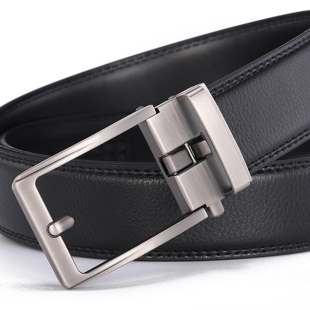 Men's Genuine Leather Belt with Automatic Buckle - High-End Fashion Casual Waistband