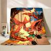 Pokémon Evoli Flanell-Kuscheldecke für Bett Sofa Zuhause Schlafzimmer Büro Reisen Kinder-Überwurfdecke Kinder Winter Warm Weich Geschenke