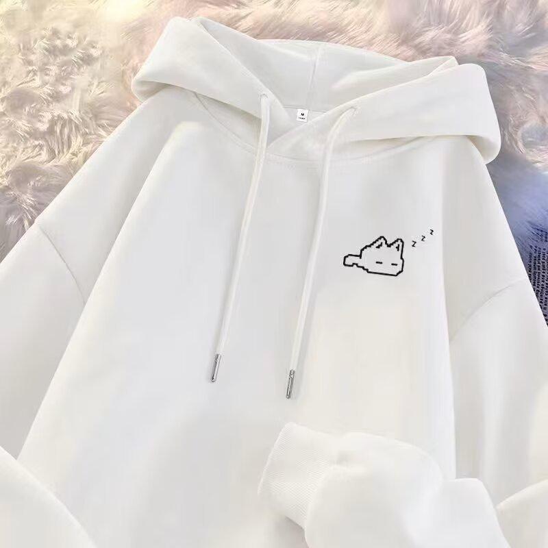 American Men's Plus Velvet Hooded Sweatshirt - Autumn/Winter Trendy Loose Casual Outerwear