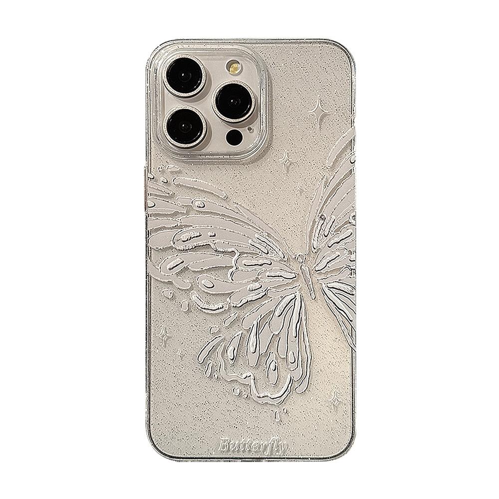 Butterfly for Apple 16 Promax Mobile Phone Case 17 Fantasy Glitter for IPhone 15 Soft 11 Cool Style
