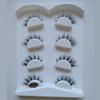 3D Natürliche Kreuz Falsche Wimpern - Handgefertigt, Vier Paare mit Biegung