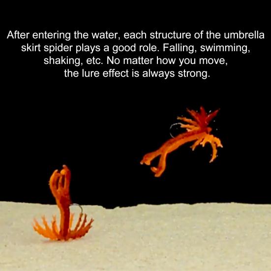 2Pcs 8CM/5G Umbrella Skirt Spider Soft Lure Colorful PVC Bionic Artificial Spider Bait Saltwater Freshwater Bass Snakehead Fishing Accessories