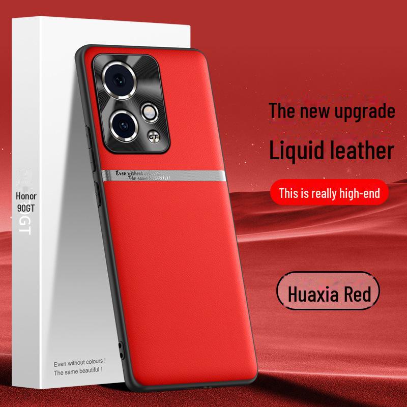 Etui ochronne z płynnej skóry dla Honor 90GT - Konstrukcja odporna na upadki i zabrudzenia