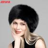 JERYAFUR Women Faux Fur Winter Hat, Thick Fluffy Grey Plush Warm Fashion Ladies Cap for Cold Winter Outdoor