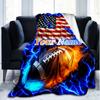 1PC Custom Name American Football Firework outdooor Flannel blankets Patterns Throw Blanket All-Season Soft Gift for Couch, Bed, Camping gifts