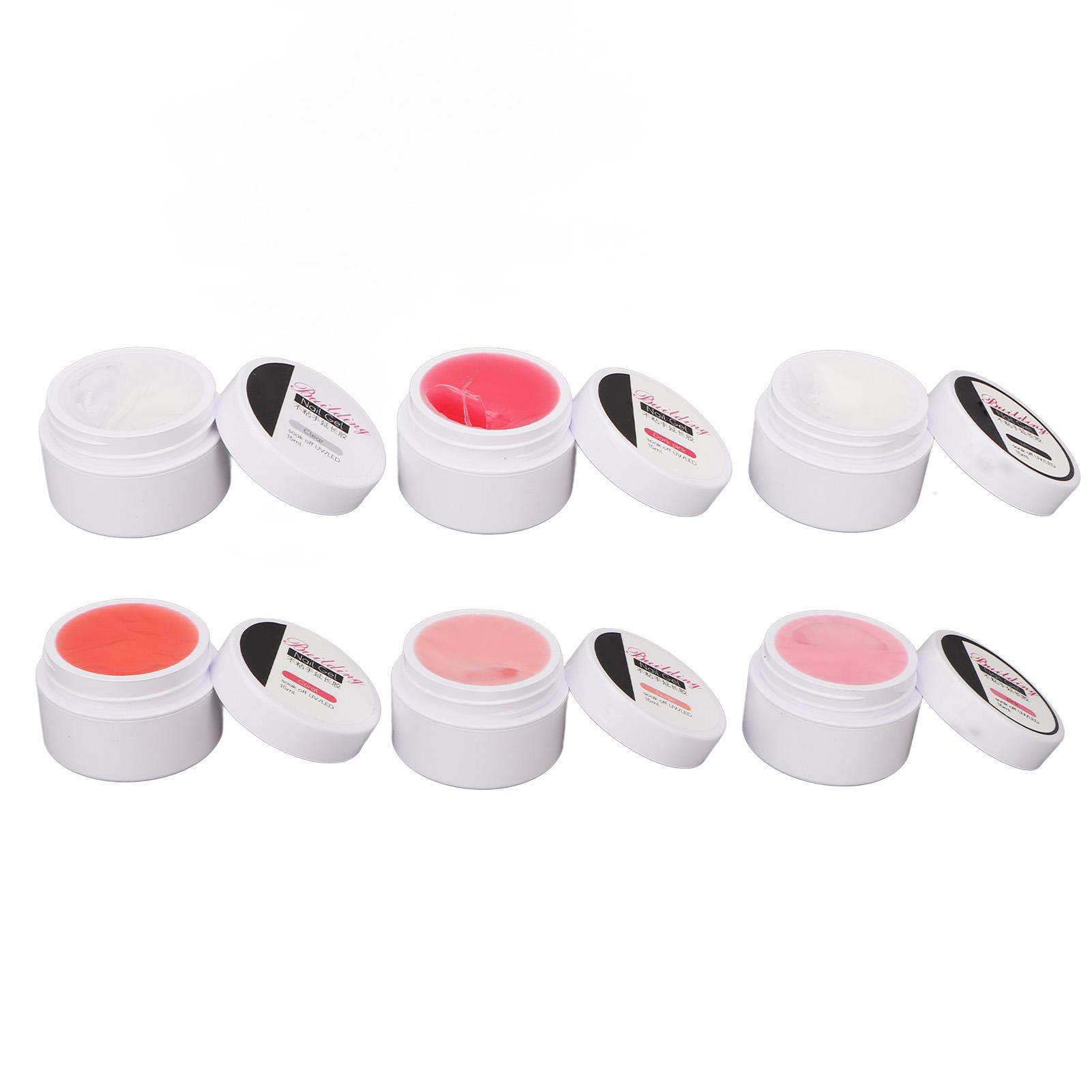 

6pcs Nail Extension Gel Set DIY Sculpture Strengthener Nail Extension Gel Kit for Beginners Manicure Salon