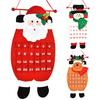 1PC Wall Hanging Christmas Decorations 24 Days Santa Snowman Elk Reusable Xmas Countdown Calendar Christmas Advent Calendar