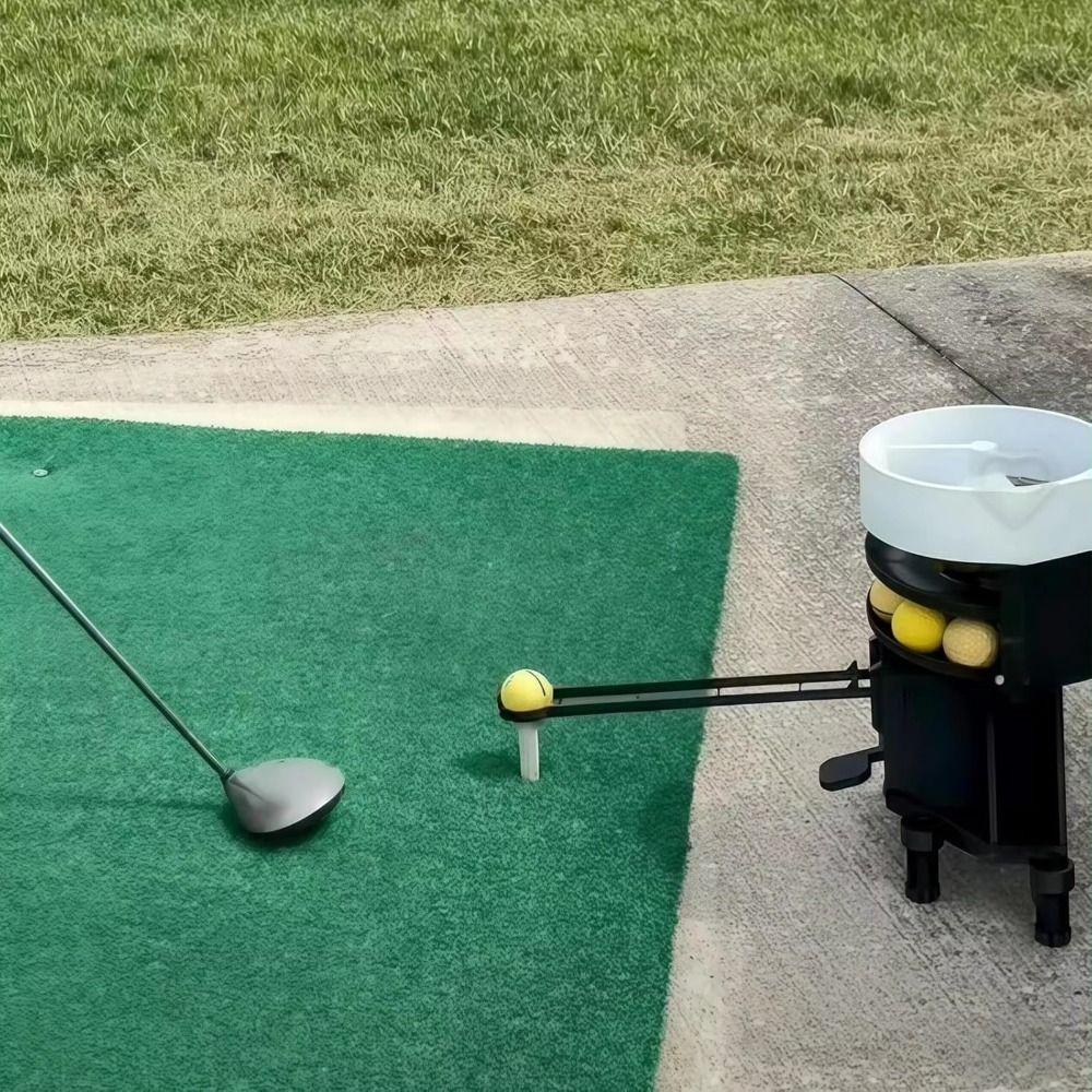 25-Ball Capacity Golf Ball Launcher Set Foot Pedal Control Golf Ball Dispenser Swing Training
