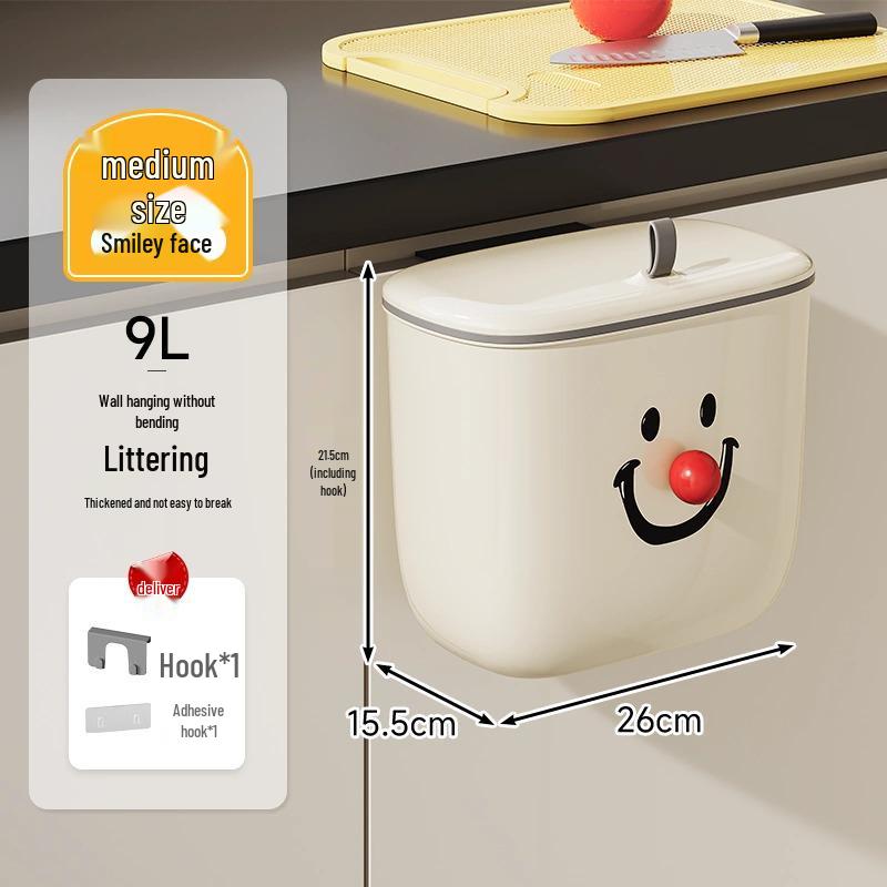 Wandmontierter Cartoon-Mülleimer mit Deckel für Badezimmer, Küche, Schlafzimmer oder Wohnzimmer