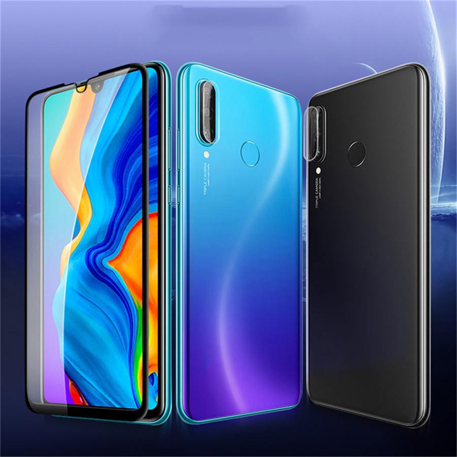 2 Pezzi Pellicola in Vetro Temperato Protezione Schermo Intero Bordo Nero Per Huawei P30 Pro