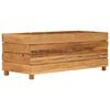 Raised Garden Bed 100 X 40 X 38 Cm Reclaimed Teak Wood and Steel