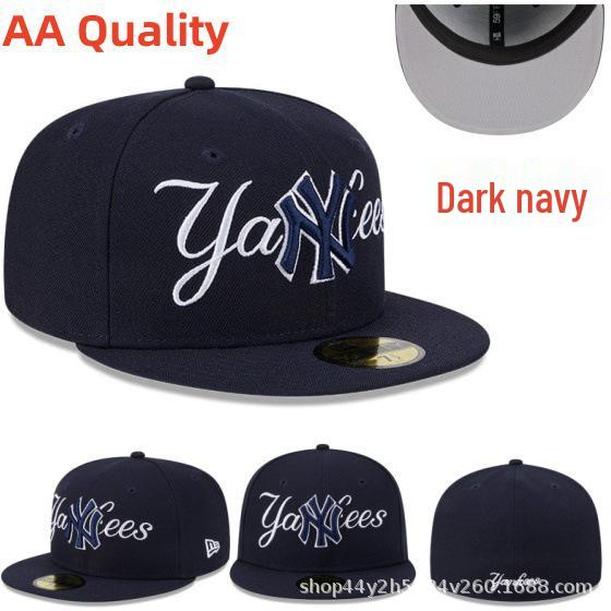 American Baseball Flat Brim Cap – LA Dodgers, NY Yankees, BOS Sox Embroidered Design, All Sizes