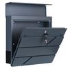 Tove Mailbox with Newspaper Holder, Anthracite