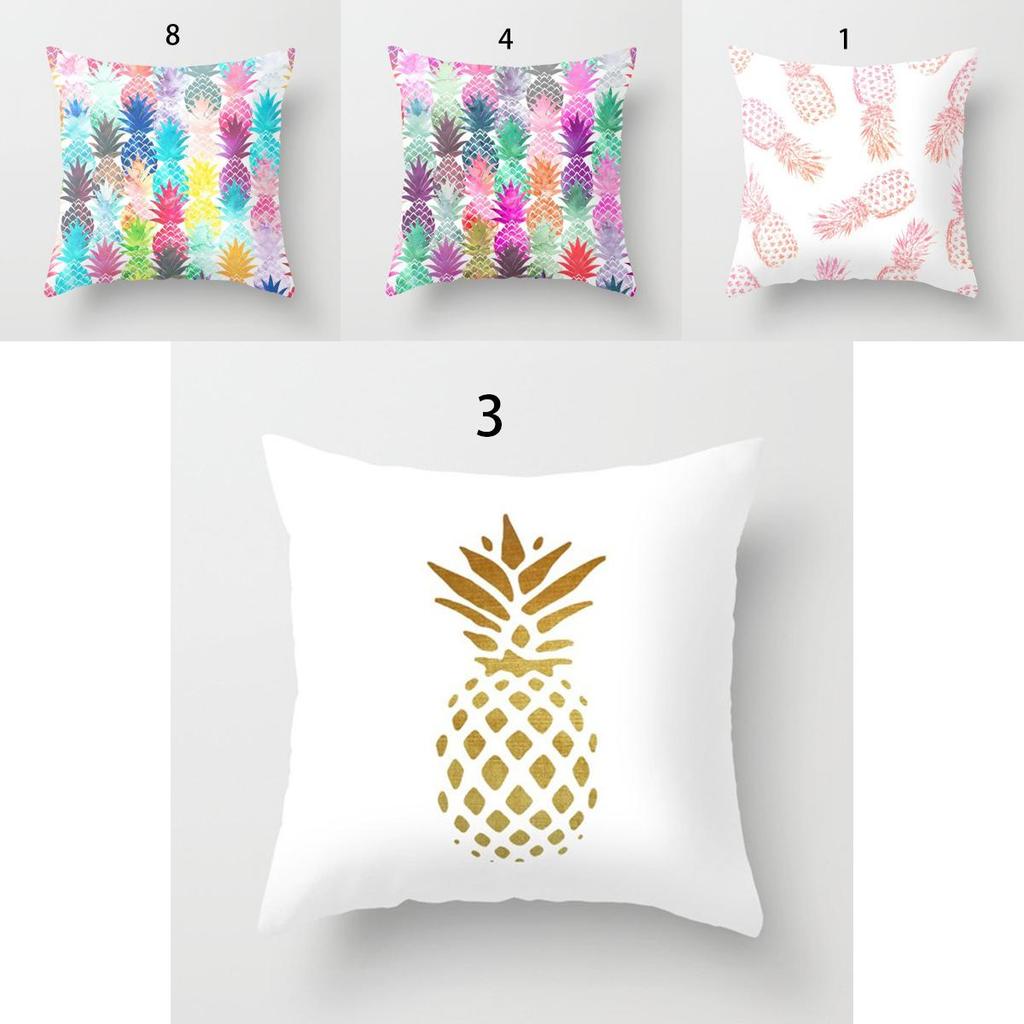 Tropical Fruit Painted Pineapple Pattern Pillowcase For Elegant Home Decor**