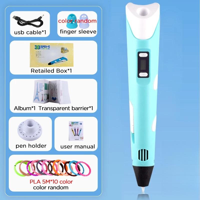 3D-Druckstift für Kinder mit 40 Farben 1,75 mm PLA-Filament Kreatives DIY-Zeichenwerkzeug Geburtstagsgeschenk für Jungen und Mädchen