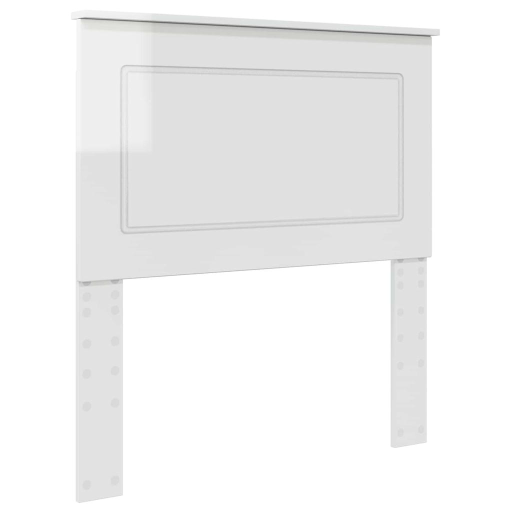 Headboard Glossy White 100 cm Particleboard