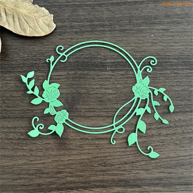 K1AE Flower Wreath Cutting Dies Carbon Steel Die Cut for Card Making Scrapbooking