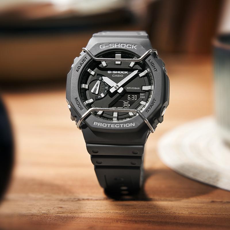 Casio Montre Homme Série à Double Affichage Cristal Liquide/Analogique 48mm Gris GA-2100PTS-8APR