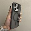 Metal Camera Stand Holder Matte Clear Case for iPhone 16 15 14 Plus 13 12 Mini 11 Pro Max For Magsafe Magnetic Cover