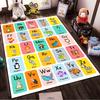 Alphabet Animal Print Carpet Non-slip rug suitable for living room and bedroom sofas.