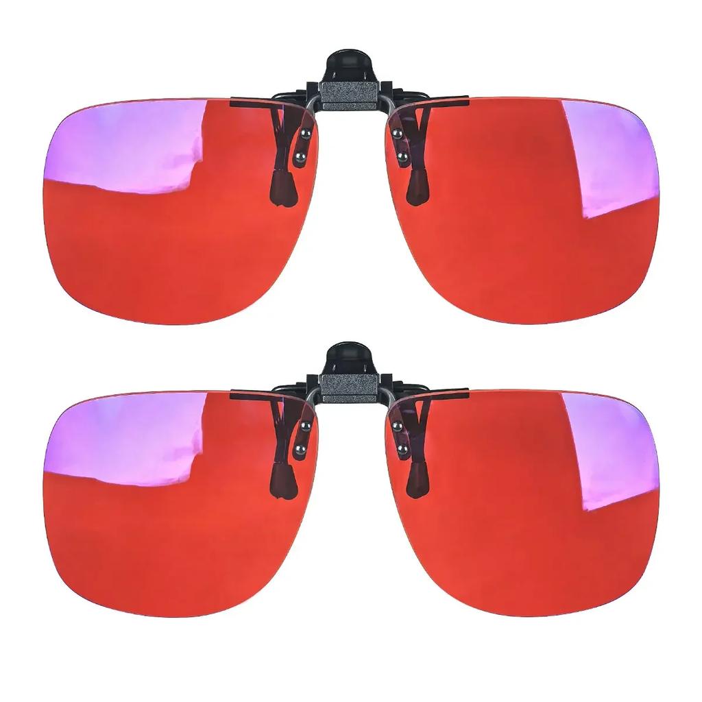 Red Lens Clip On Better Sleep Clipon  Black Polarized Sunglasses Clip On Big Size Square Shape Orange Lens Yellow Driving Lenses
