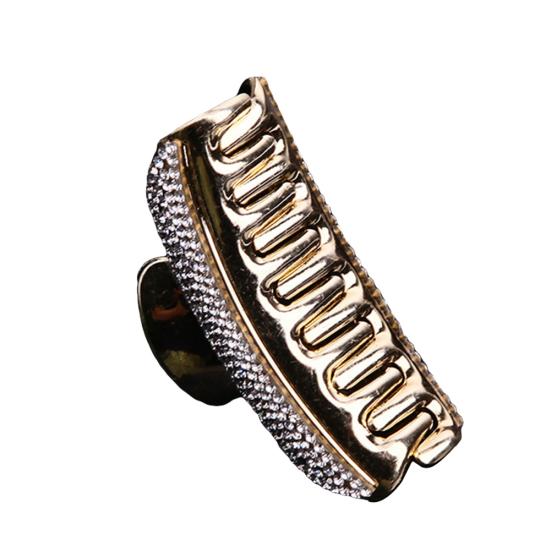 Pinza per Capelli a Pinza Piena di Strass per Donna Porta Coda di Cavallo Accessorio per Capelli