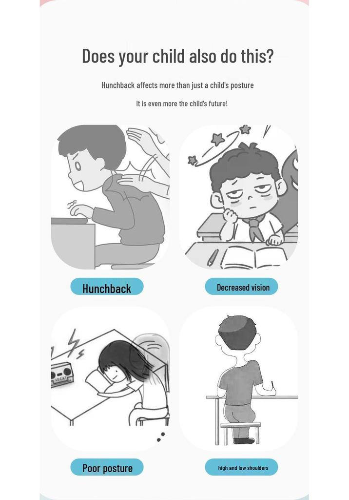 Posture Corrector Belt for Students and Adults - Anti-Choke Back Support for Men, Women, and Children