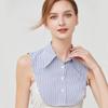 Stripes False Collar Detachable Lapel Half Shirt New Fake Collar  Women Girls