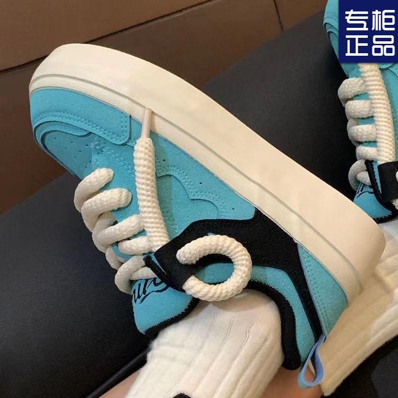 Hochwertige Plateau-Brot-Schuhe mit runder Spitze, Damen neu, super angesagt, Country, vielseitig, Retro-Skateboard-Schuhe