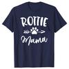 Lustige Rottweiler Hund Grafik T-Shirts Herren Damen Mode Lässiges T-Shirt 100% Baumwolle Locker Übergröße Rottle Mama T-Shirt
